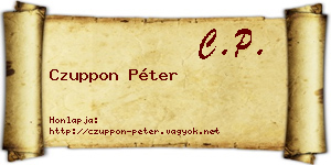 Czuppon Péter névjegykártya